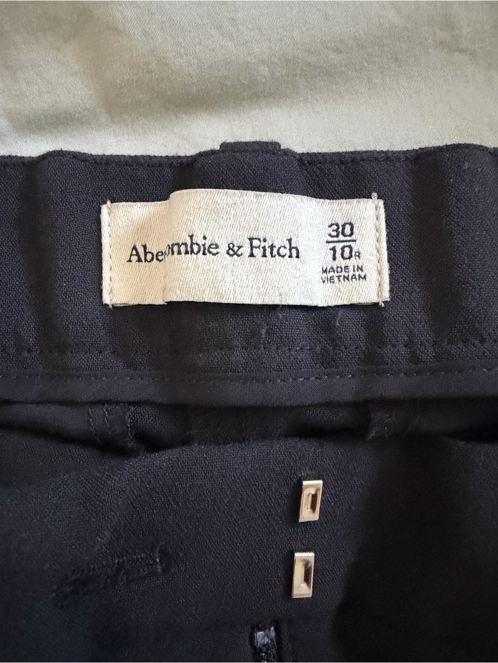 Abercrombie & Fitch Women’s Black Sloane  Low Rise Tailored Wide Leg Pants - Picture 4 of 6